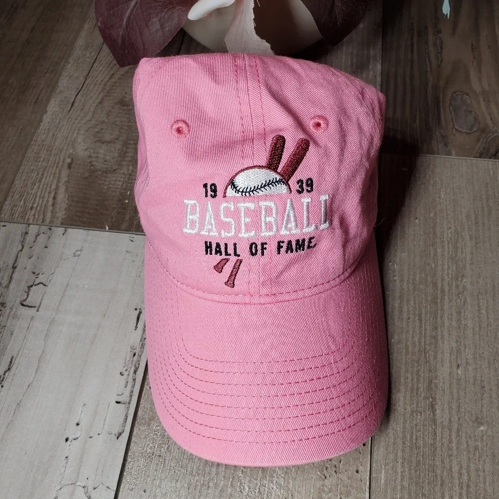 Kids Baseball Hall of Fame Hat, Pink, One Size Fits Most OSFM